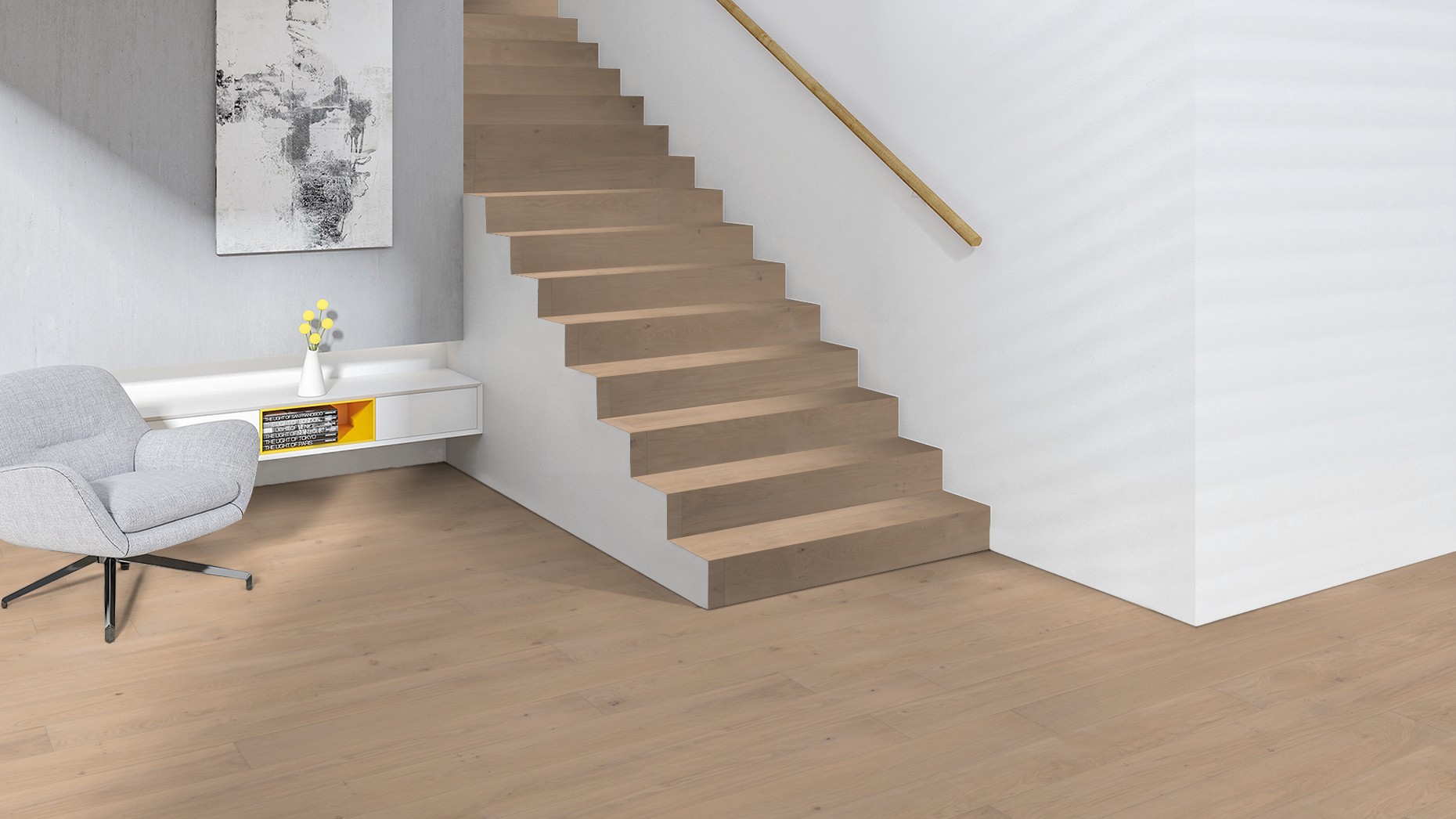 The made-to-measure parquet solution for your staircase. 